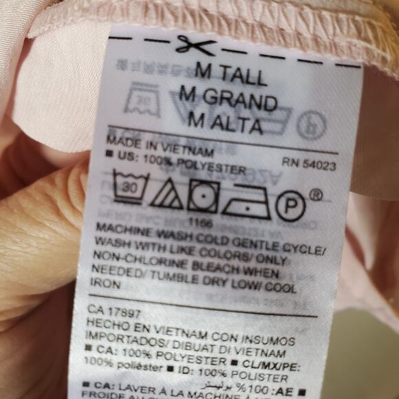 Old Navy Womans Top Soft Pink Ruffle V Neck Long Sleeve Tunic Size M Tall - Picture 9 of 9